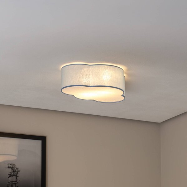 Lampa sufitowa Cloud TK Lighting, możliwość ściemniania, niebieski, pokój dziecięcy, tkanina / materiał / jedwab, młodzieżowy