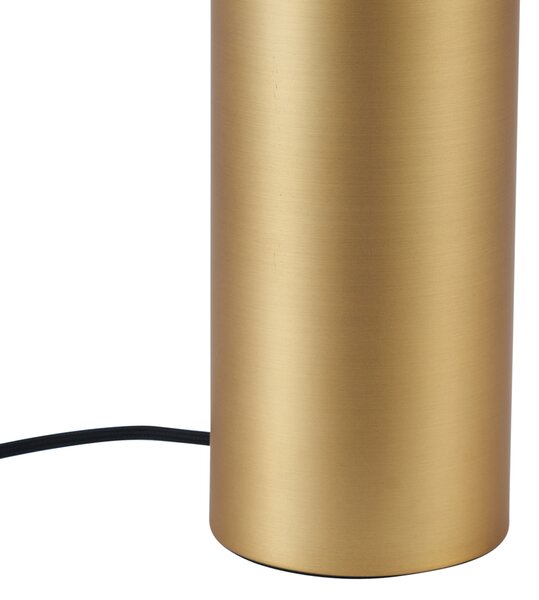 Nowoczesna lampa stołowa mosiężna 24 cm - Cylinder