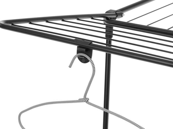 Suszarka na pranie w kolorze matowej czerni 18 m HangOn Too – Brabantia