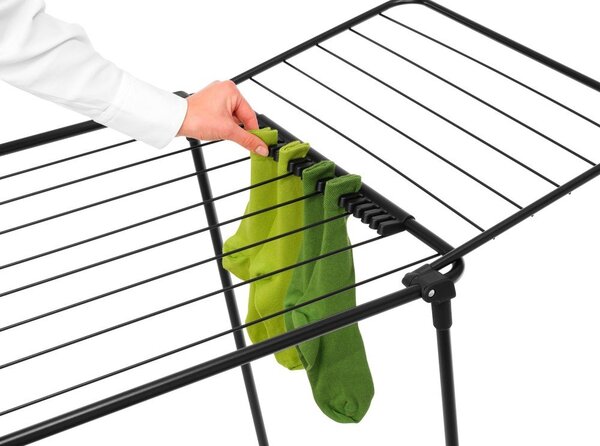 Suszarka na pranie w kolorze matowej czerni 18 m HangOn Too – Brabantia