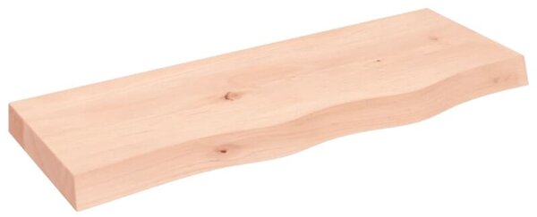 Półka, 80x30x(2-6) cm, surowe lite drewno dębowe