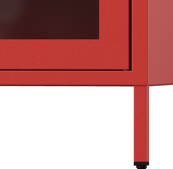 Witryna do salonu LUIGI 500 x 1800 x 350 mm, Modern: czerwona