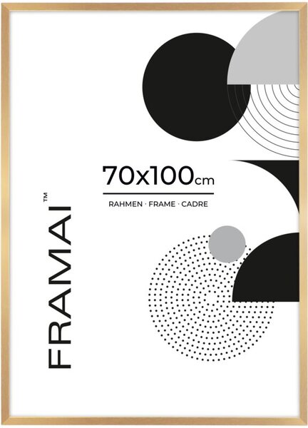 Złota ramka na zdjęcia w rozmiarze 70x100 cm FRAMAI®