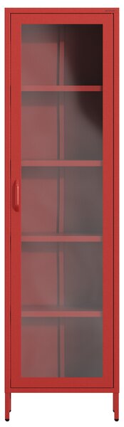 Witryna do salonu LUIGI 500 x 1800 x 350 mm, Modern: czerwona