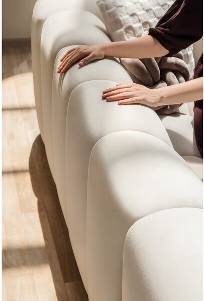 Szarobrązowa aksamitna sofa 225 cm Cube – Bonami Selection