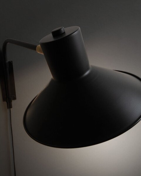 Czarny kinkiet ø 20 cm Aria – Kave Home