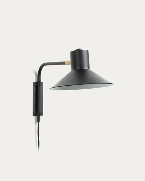 Czarny kinkiet ø 20 cm Aria – Kave Home