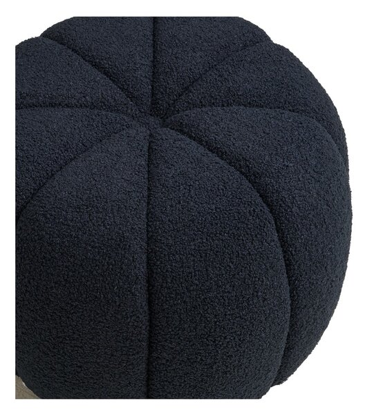 Ciemnoniebieski puf z materiału bouclé Paisley – House Nordic