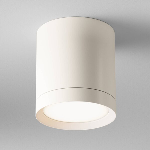 Maytoni downlight Hoop, biały, wysokość 10 cm, Ø 8,5 aluminium GX53 możliwość ściemniania, biały / opal, salon / jadalnia, aluminium, nowoczesny
