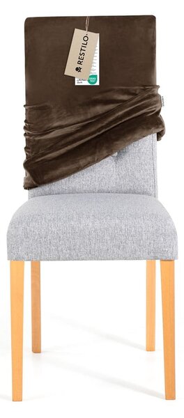 Brązowy elastyczny pokrowiec na krzesło 48 cm Sento – Restilo