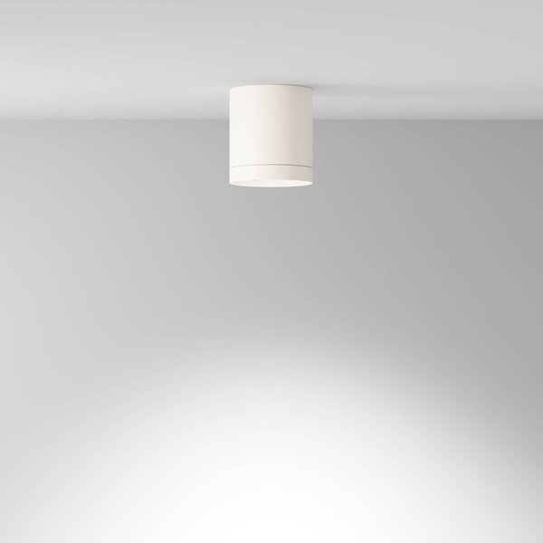 Maytoni downlight Hoop, biały, wysokość 10 cm, Ø 8,5 aluminium GX53 możliwość ściemniania, biały / opal, salon / jadalnia, aluminium, nowoczesny