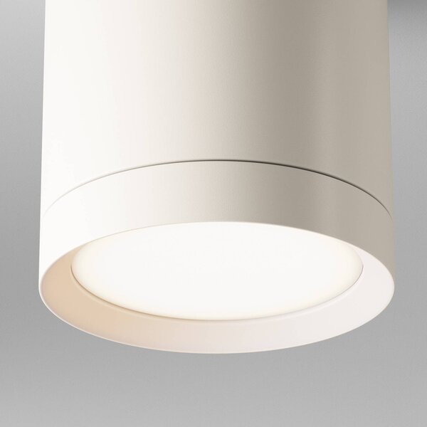 Maytoni downlight Hoop, biały, wysokość 10 cm, Ø 8,5 aluminium GX53 możliwość ściemniania, biały / opal, salon / jadalnia, aluminium, nowoczesny