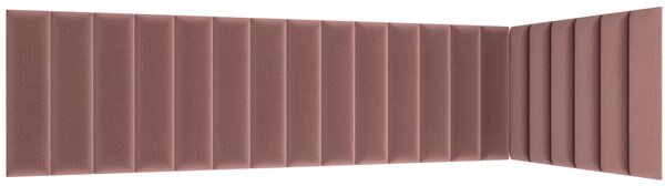 Tapicerowany panel ścienny QUADRATTA 20x60 cm - różne kolory Kolor: Jasnoszary