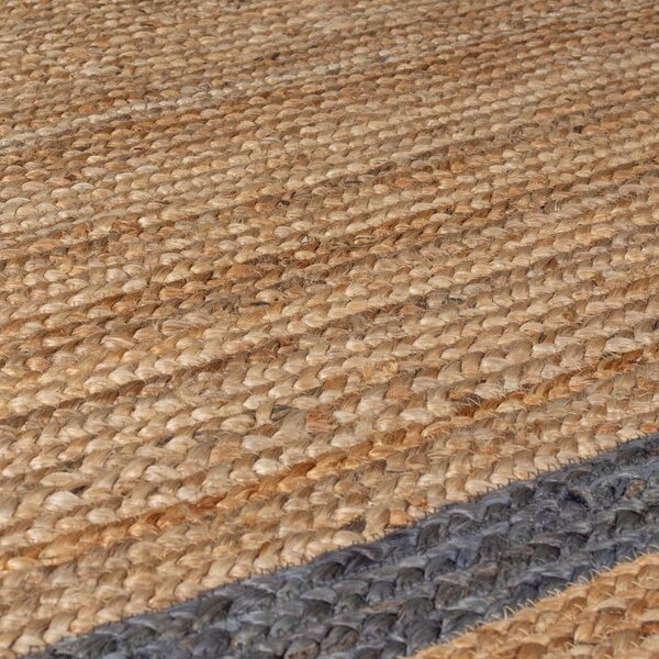 Szaro-naturalny chodnik z juty tkany ręcznie 80x230 cm Grace Grey – Flair Rugs