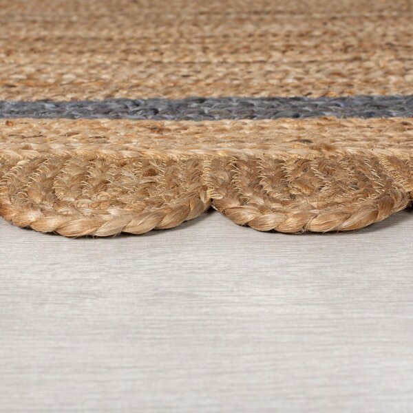 Szaro-naturalny chodnik z juty tkany ręcznie 80x230 cm Grace Grey – Flair Rugs