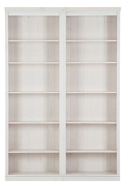 Biały regał z litego drewna sosnowego 148x223 cm Anita – Støraa
