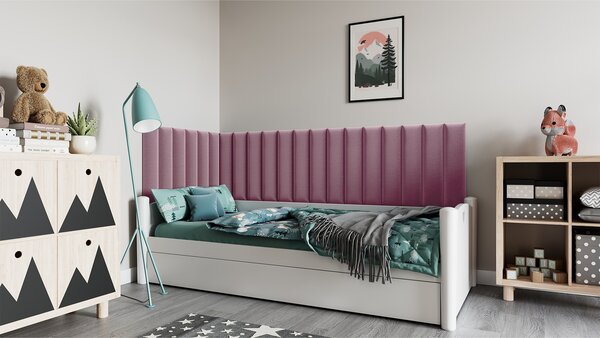 Tapicerowany panel ścienny QUADRATTA 20x60 cm - różne kolory Kolor: Jasnoszary