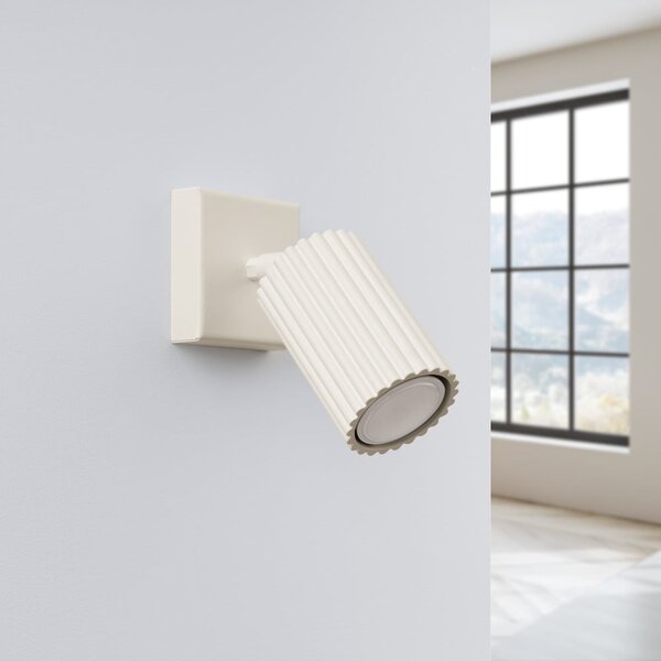 Kremowa lampa punktowa 8x16 cm Gleam – Sollux