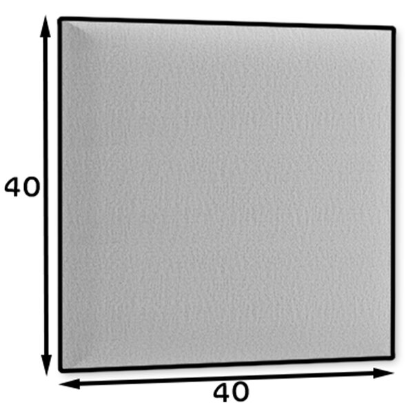 Tapicerowany panel ścienny QUADRATTA 40x40 cm - różne kolory Kolor: Jasnoszary