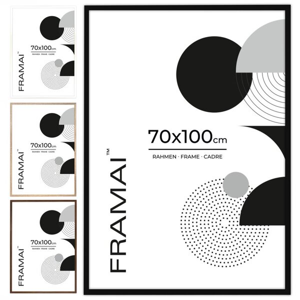 Czarna ramka na zdjęcia w rozmiarze 70x100 cm FRAMAI®