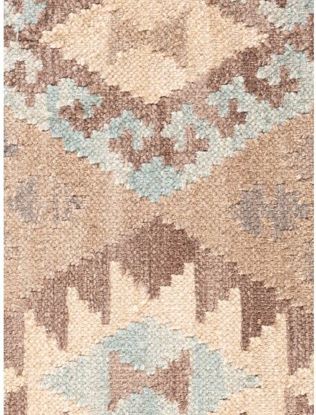 Jasnoniebiesko-beżowy wełniany chodnik dwustronny tkany ręcznie 60x190 cm Kamal Dune – Nouristan