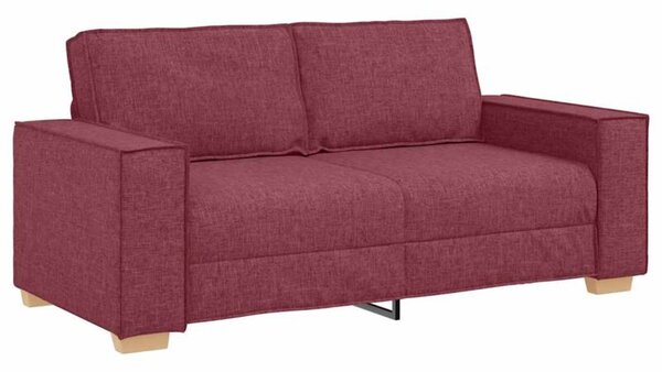 Sofa 2-osobowa w kolorze czerwonego wina 180x78x84 cm tkanina
