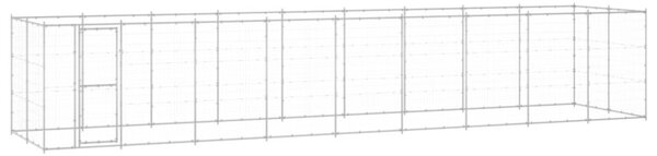 Kojec zewnętrzny dla psa, stal galwanizowana, 21,78 m²