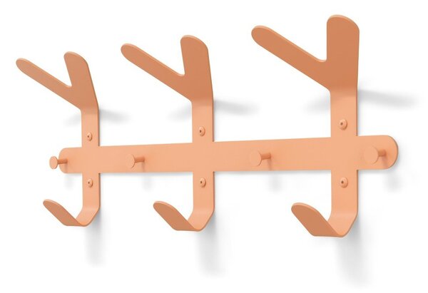 Łososiowy stalowy wieszak ścienny 66 cm Frondo – Spinder Design