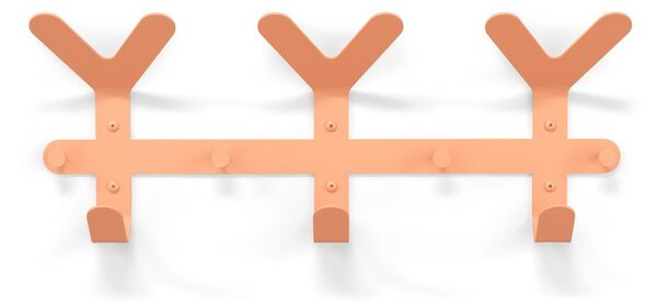 Łososiowy stalowy wieszak ścienny 66 cm Frondo – Spinder Design