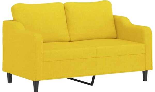 Sofa 2-osobowa, jasnoÅ¼Ã³Åta, 140 cm, tapicerowana tkaninÄ
