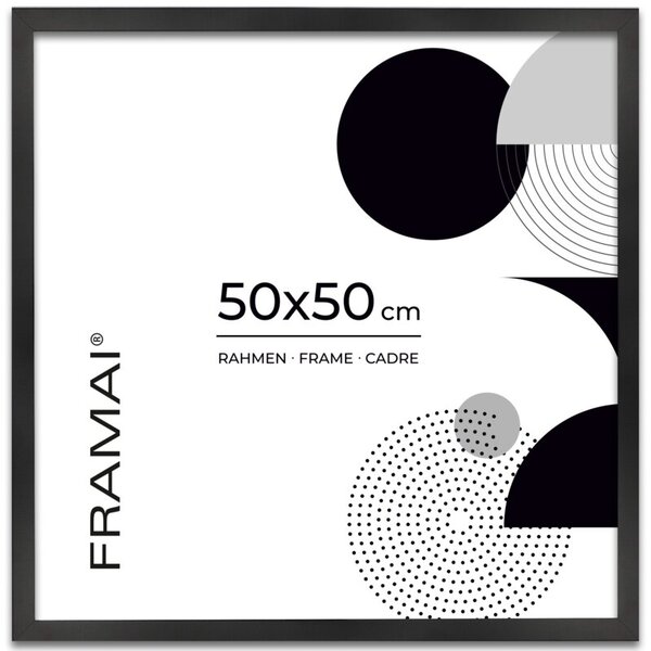 Czarna ramka na zdjęcia w rozmiarze 50x50 cm FRAMAI®