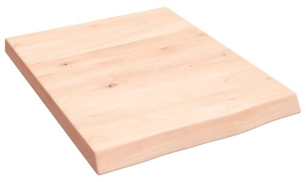 Półka, 40x50x(2-4) cm, surowe lite drewno dębowe