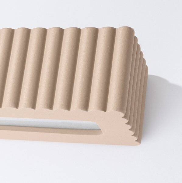 Szarobrązowy kinkiet ceramiczny Rivena – Sollux