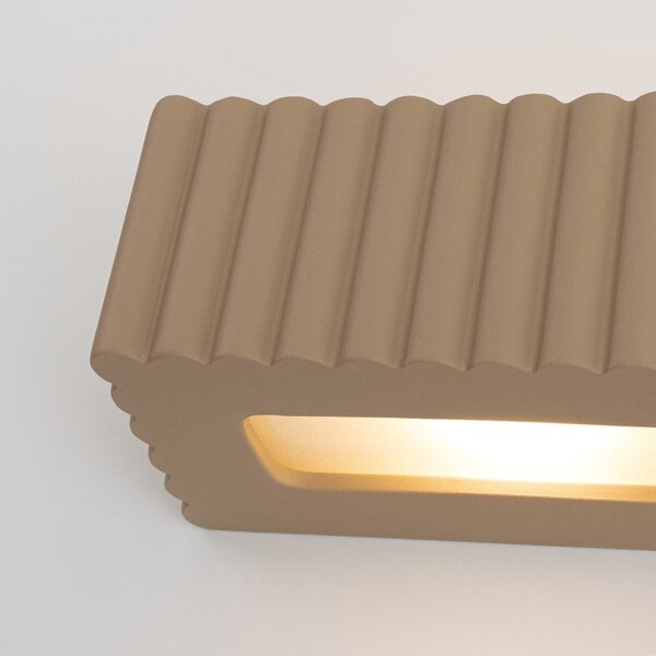 Szarobrązowy kinkiet ceramiczny Rivena – Sollux