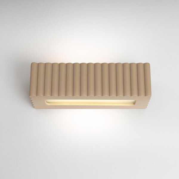 Szarobrązowy kinkiet ceramiczny Rivena – Sollux
