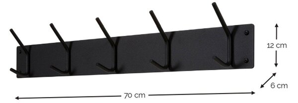 Jasnożółty stalowy wieszak ścienny 70 cm Fusion – Spinder Design
