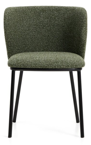 Zielony tapicerowany fotel jadalniany Ciselia – Kave Home