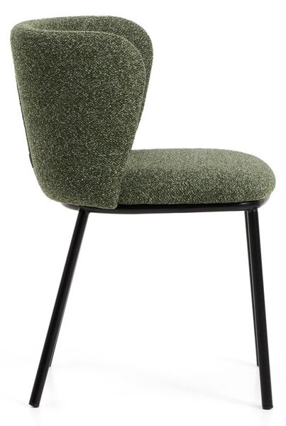 Zielony tapicerowany fotel jadalniany Ciselia – Kave Home