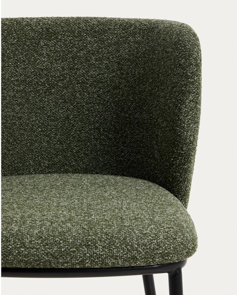 Zielony tapicerowany fotel jadalniany Ciselia – Kave Home