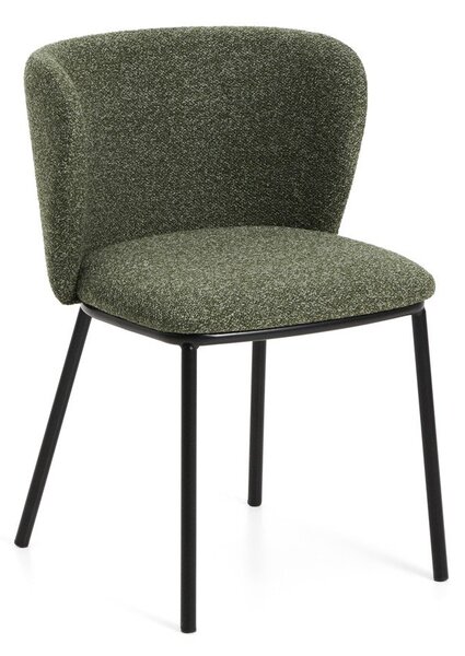 Zielony tapicerowany fotel jadalniany Ciselia – Kave Home