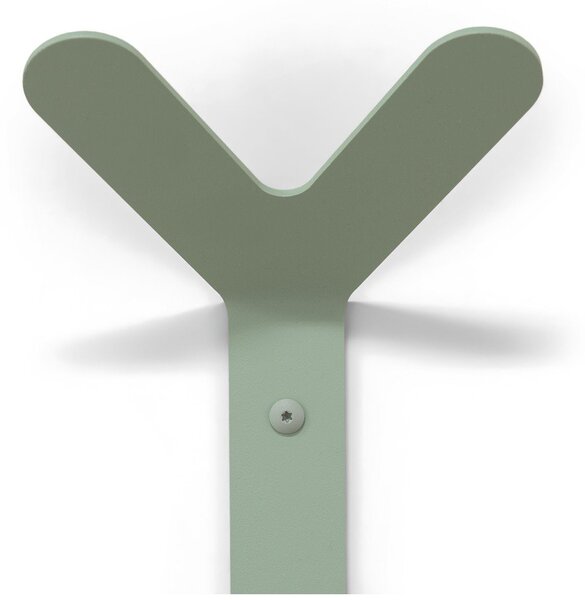 Szarozielony ścienny stalowy haczyk Frondo – Spinder Design