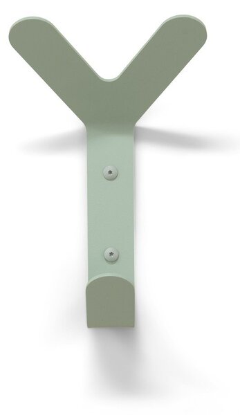 Szarozielony ścienny stalowy haczyk Frondo – Spinder Design