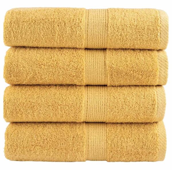 Ręczniki toaletowe premium, solund 4 szt., złote, 30x30 cm, 600 g/m²