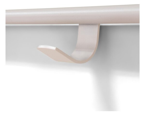 Szarobrązowy stalowy wieszak ścienny z półką 60 cm Rex – Spinder Design