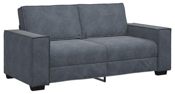 Sofa 2-osobowa, ciemnoszary, 180x78x84 cm, tapicerowana aksamitem