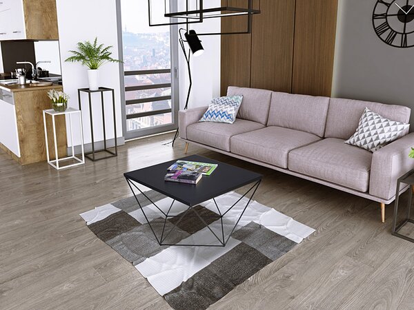 Czarny stolik kawowy w stylu loft M4-G58