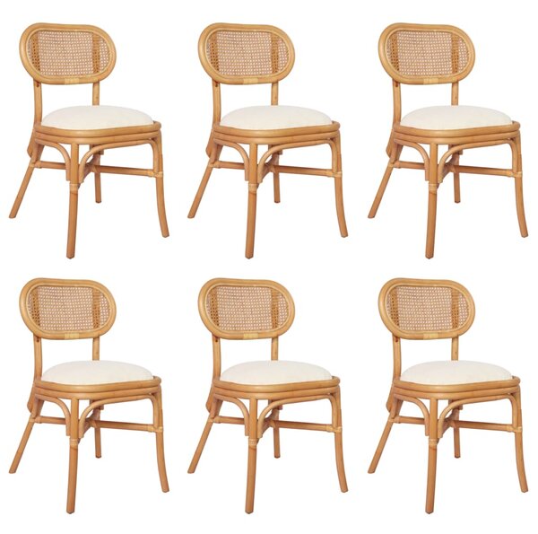 Krzesła stołowe, 6 szt., lniane