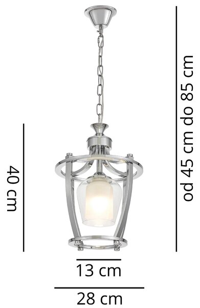 LAMPA WISZĄCA LOFT CHROMOWANA BROOKLYN W1