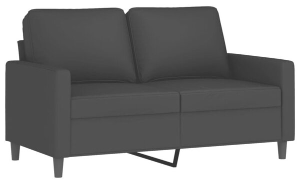 Sofa 2-osobowa, czarna, 120 cm, tapicerowana aksamitem
