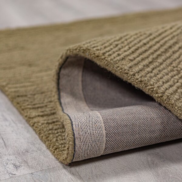 Wełniany dywan tkany ręcznie w kolorze khaki 160x230 cm Harris Boucle – Flair Rugs